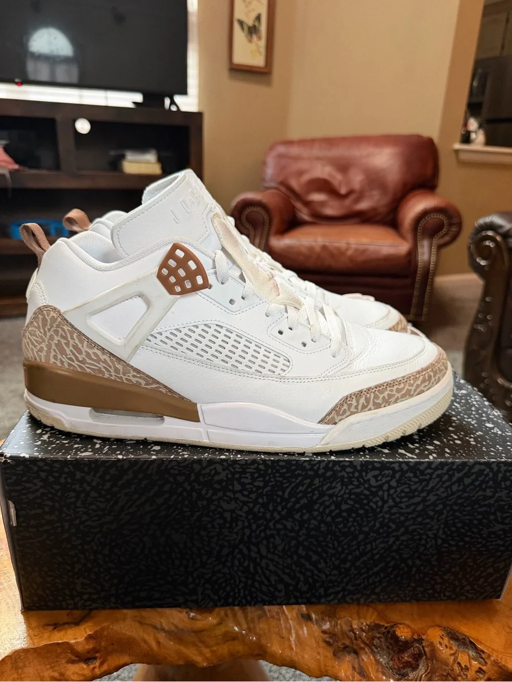 Jordan Spizike Low Archaeo Brown White Pink Men 13 Women 14.5 FQ1759-101 OG Box